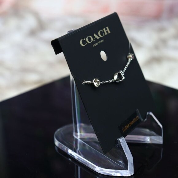 COACH SIGNATURE CRYSTAL SLIDER BRACELET C9449 ABJ - Picture 2 of 9